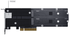 Synology E10M20-T1 Karta kombinovaného adaptéra M.2 SSD a 10GbE zvyšuje výkon - záruka 5 rokov