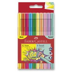 Faber-Castell Detské fixy Grip Neon a Pastel 10 farieb