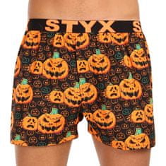 Styx Pánske trenírky art športová guma Halloween tekvica (B1755) - veľkosť M