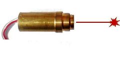 HADEX Laser s optikou 5mW 2,6V/20-40mA 670nm - červený