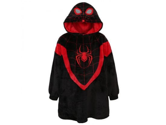 MARVEL COMICS Spider-Man Čierna detská mikina/župan/deka s kapucňou, snuddie