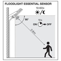 LEDVANCE Reflektor LED 50W 4500lm 6500K Studená biela IP65 čierny so senzorom pohybu ESSENTIAL SENSOR