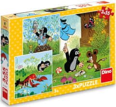 DINO Puzzle Krtko a nohavičky 3x55 dielikov