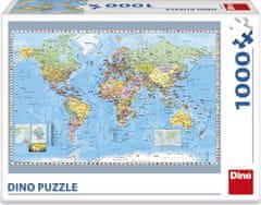 DINO Puzzle Politická mapa sveta 1000 dielikov