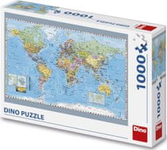 DINO Puzzle Politická mapa sveta 1000 dielikov