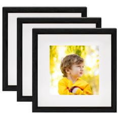 Vidaxl 3D fotorámiky 3 ks čierne 23x23 cm na 13x13 cm obrázok