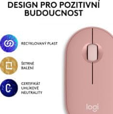 Logitech Pebble Mousa 2 M350s, rosa (910-007014)