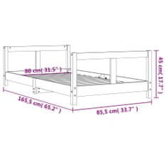 Petromila vidaXL Rám detskej postele 80x160 cm masívna borovica