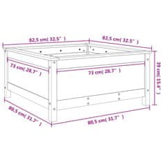 Vidaxl Záhradný kvetináč 82,5x82,5x39 cm masívny douglas