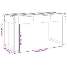 Petromila vidaXL Záhradná lavica 80x38x45 cm masívny douglas