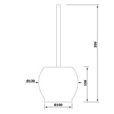 AQUALINE WC kefa na postavenie, brúsená nerez GA1311 - Aqualine