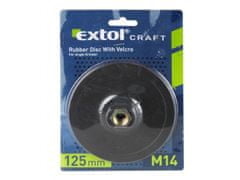 Extol Craft Nosič brúsnych výsekov - M14, suchý zips, O 125mm