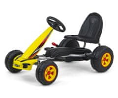 MillyMally Gokart detská šlapacia kára Viper Yellow