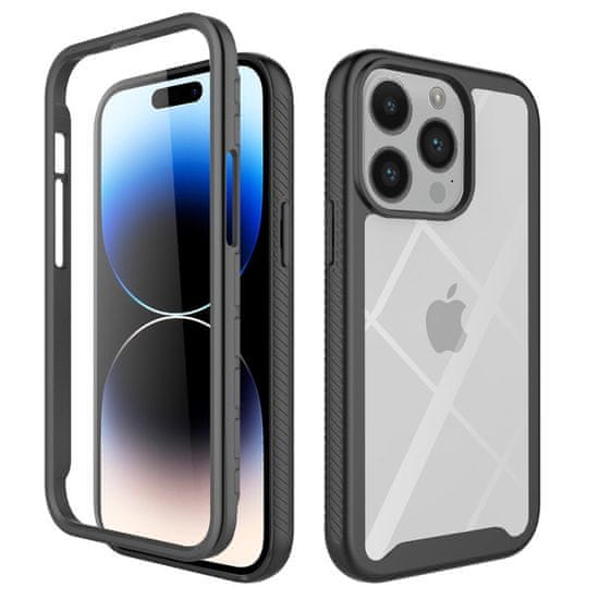 Techsuit Defense360 Pro + ochrana displeja - iPhone 14 Pro - čierna