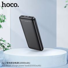 Hoco Power Bank Smart (J111) - 2x USB, Type-C, with LED for Battery Check, 2A, 10000mAh - Black