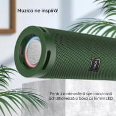 Hoco Bezdrôtový reproduktor Dazzling pulse (HC9) - s okolitým svetlom, Bluetooth 5.1, 10 W - modrý