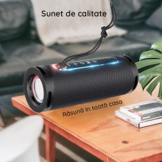 Hoco Bezdrôtový reproduktor Dazzling pulse (HC9) - s okolitým svetlom, Bluetooth 5.1, 10 W - modrý