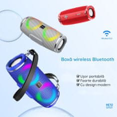 Hoco Bezdrôtový športový reproduktor (HC12) - Bluetooth 5.0, popruh cez rameno, 10 W - sivý