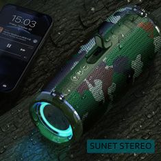 Hoco Wireless Speaker Xpress (HC2) - with Ambient Light, Bluetooth 5.0, 10W - Camouflage Green