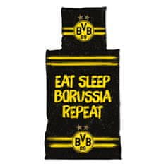 FAN SHOP SLOVAKIA Čierne Obliečky Borussia Dortmund, Žlté nápisy, 135x200 / 80x80 cm