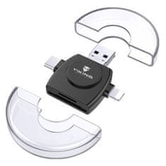 Viking ČÍTAČKA PAMÄŤOVÝCH KARIET V4 USB3.0 4V1 čierna