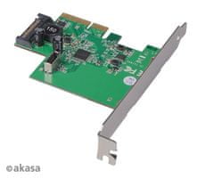 Akasa PCIe karta USB 3.2 Gen 2 interný konektor