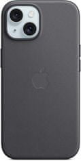 Apple kryt z tkaniny FineWoven s MagSafe na iPhone 15, čierna