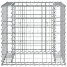 Vidaxl Záhradná lavička s gabiónovým košom masívne drevo douglas