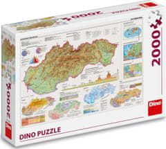 DINO Puzzle Mapa Slovenskej republiky 2000 dielikov