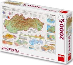 DINO Puzzle Mapa Slovenskej republiky 2000 dielikov