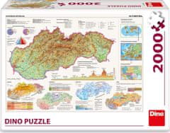 DINO Puzzle Mapa Slovenskej republiky 2000 dielikov