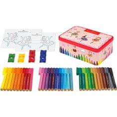 Faber-Castell Popisovače s klipom Balerína box 33 ks-plechová dóza