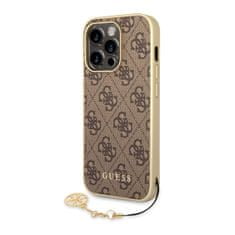 Guess Zadný kryt 4G Charms pre iPhone 14 Pro Max Brown