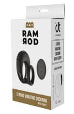 Dreamtoys RAMROD Strong Vibe Cockring Remote (Black), vibračný krúžok na penis