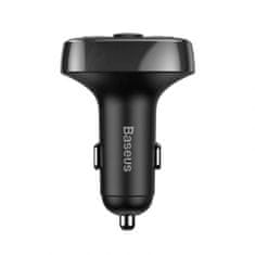 BASEUS Car Charger Bluetooth Fm Transmitter T-Type 2xUSB MicroSD čierna (CCTM-01)