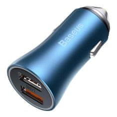 BASEUS Car Charger Golden Contactor Pro Dual Quick Charger U+U PD 3.0, QC 4+ SCP FCP AFC 40W Blue (CCJD-A03)