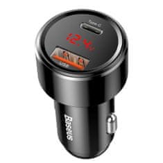 BASEUS Car Charger Magic Series PPS digital display (Type-C PD+Intelligent QC) 45W čierna CCMLC20C-01