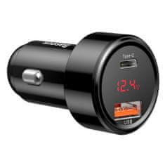 BASEUS Car Charger Magic Series PPS digital display (Type-C PD+Intelligent QC) 45W čierna CCMLC20C-01