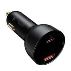 BASEUS Car Charger Superme fast charger U+C, PD 3.0, QC 3.0, SCP FCP AFC (with C+C cable 100W (20V/5A) 1m) 100W čierna (TZCCZX-01)