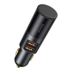 BASEUS Car Charger Share Together U+U / Cigarette lighter socket, PPS, PD3.0, QC4.0+, SCP, 120W Gray(CCBT-D0G)