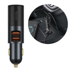 BASEUS Car Charger Share Together U+U / Cigarette lighter socket, PPS, PD3.0, QC4.0+, SCP, 120W Gray(CCBT-D0G)