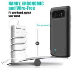 Techsuit Batériové puzdro Power Pro - Samsung Galaxy Note 8 - 6500 mAh - čierne