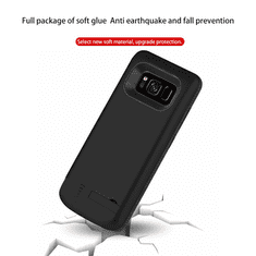 Techsuit Puzdro s batériou Power Pro - Samsung Galaxy S8 Plus - 6500 mAh - čierne