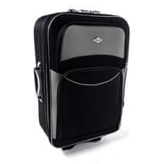 Rogal Sivo-čierna sada 4 cestovných kufrov "Standard" - veľ. S, M, L, XL
