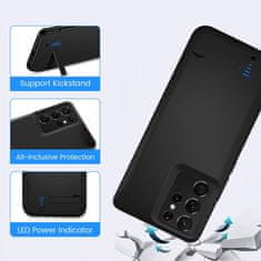 Techsuit Puzdro s batériou Power Pro - Samsung Galaxy S21 Ultra - 5000 mAh - čierne