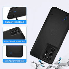 Techsuit Puzdro s batériou Power Pro - Samsung Galaxy S22 Ultra - 5000 mAh - čierne
