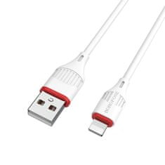 Borofone Kábel BX17 Enjoy - USB na Lightning - 2A 1 meter biely