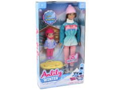 Lean-toys Anlily Sada saní pre bábiky mama a dcéra