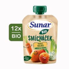 Sunar BIO ovocná kapsička Smícháček mango, mrkva, marhuľa a fenikel 12x100 g