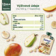 Sunar BIO ovocná kapsička Hopsáček mango, banán, hruška a ovsené vločky 12x100 g